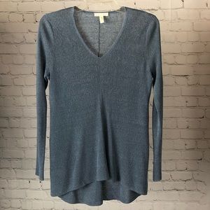 Women's Eileen Fisher blue/gray linen and nylon sweater. Size small petite